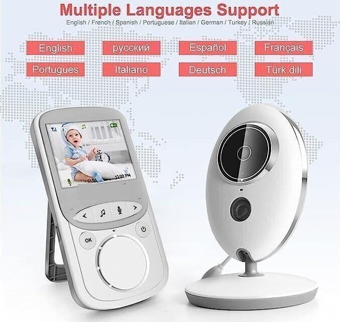 BABY MONITOR, SENZA FILI, VB 605, RICARICABILE, FULL HD, 2,4", VISIONE NOTTURNA - 5