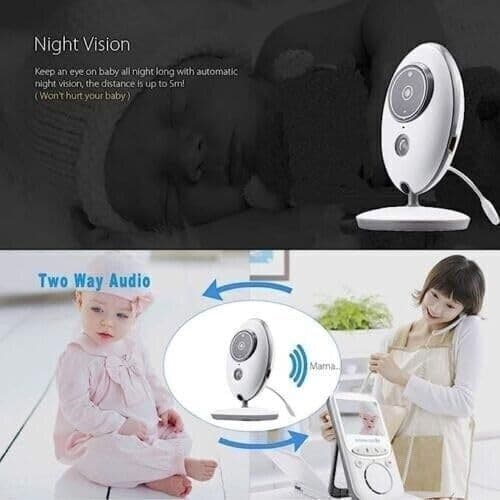 BABY MONITOR, SENZA FILI, VB 605, RICARICABILE, FULL HD, 2,4", VISIONE NOTTURNA - 6