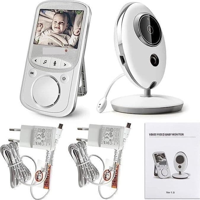 BABY MONITOR, SENZA FILI, VB 605, RICARICABILE, FULL HD, 2,4", VISIONE NOTTURNA - 7