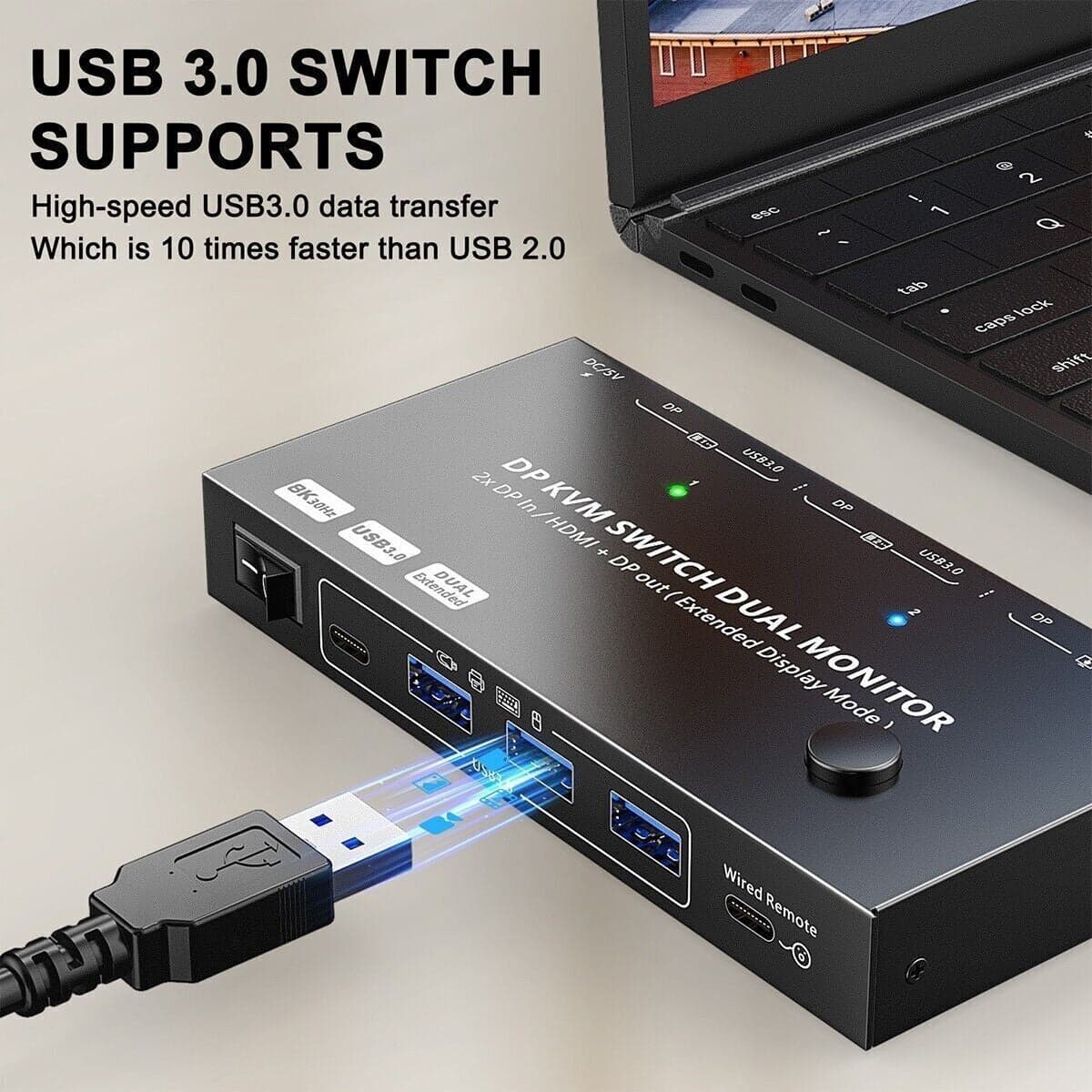 Porta KVM 2 in 2 out ad Definizione per Display ad Definizione - 7