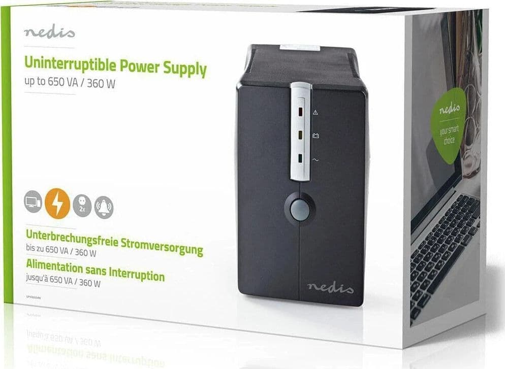 Nedis Alimentatore continuo Capacità 650VA/360W Voltaggio	220/230/240 V AC Range - 4