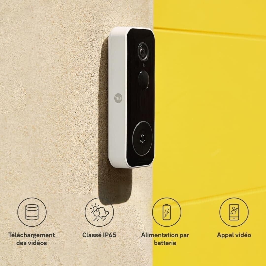 Yale Smart Video Doorbell 1080p WiFi Batteria Audio 2 Vie Visione Notturna IP65 - 6