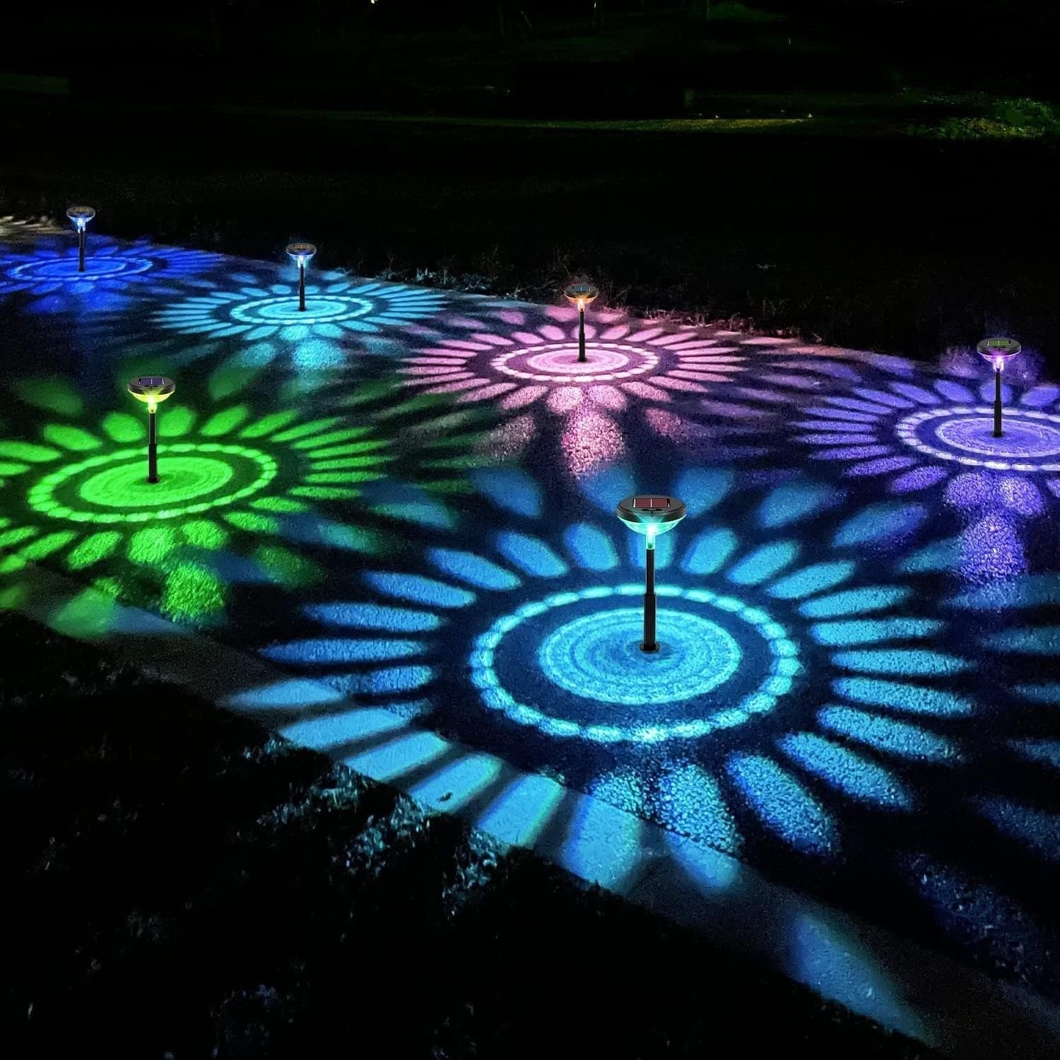 Lampade Luci solari da giardino esterno impermeabili IP67  RGB Becomlight 6pcs - 5