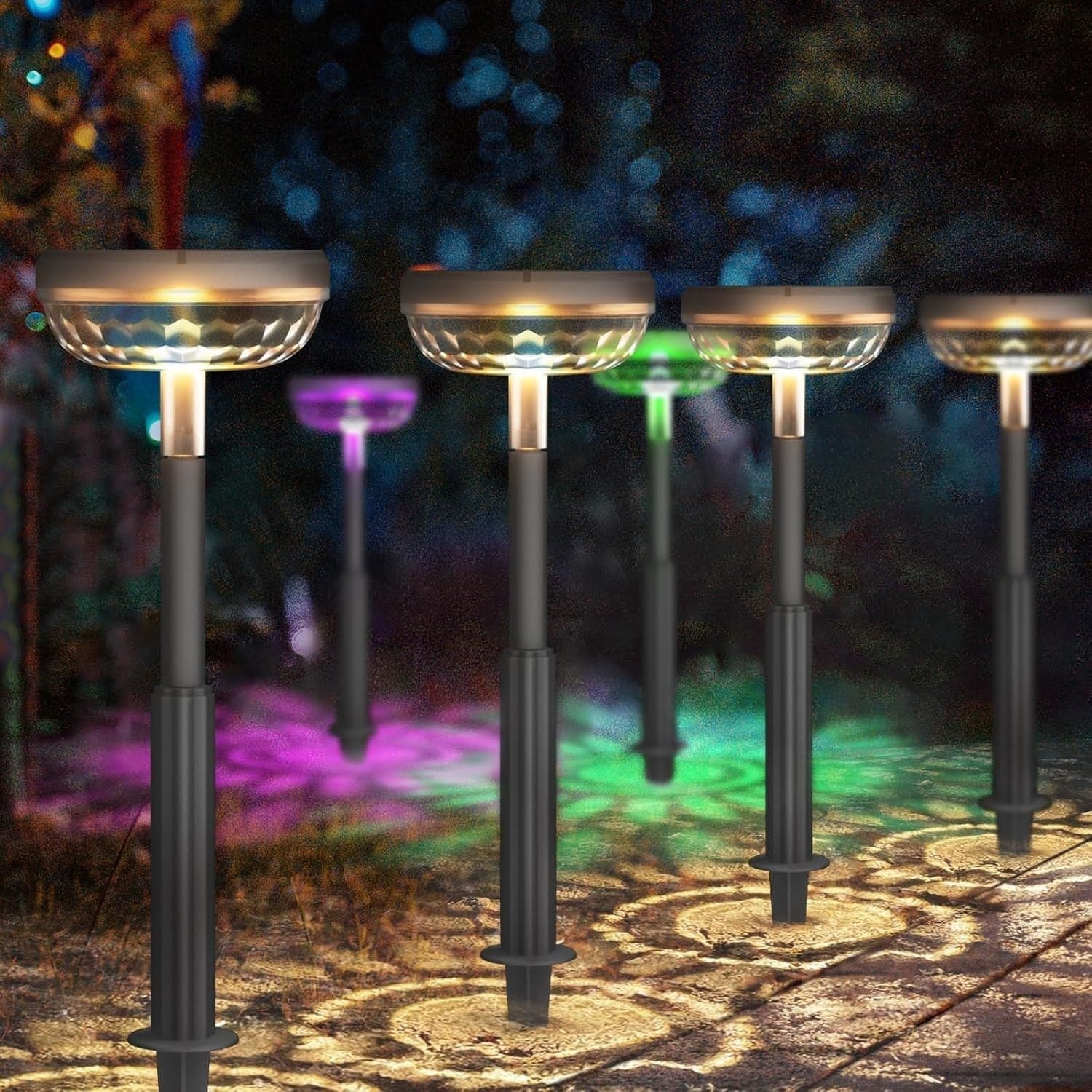 Lampade Luci solari da giardino esterno impermeabili IP67  RGB Becomlight 6pcs - 6