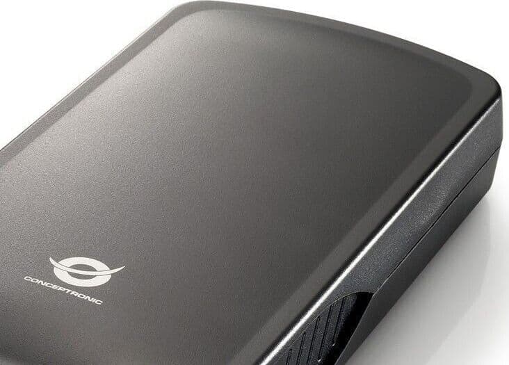 Conceptronic Contenitore di unità di archiviazione, Box esterno HDD Grafite - 4