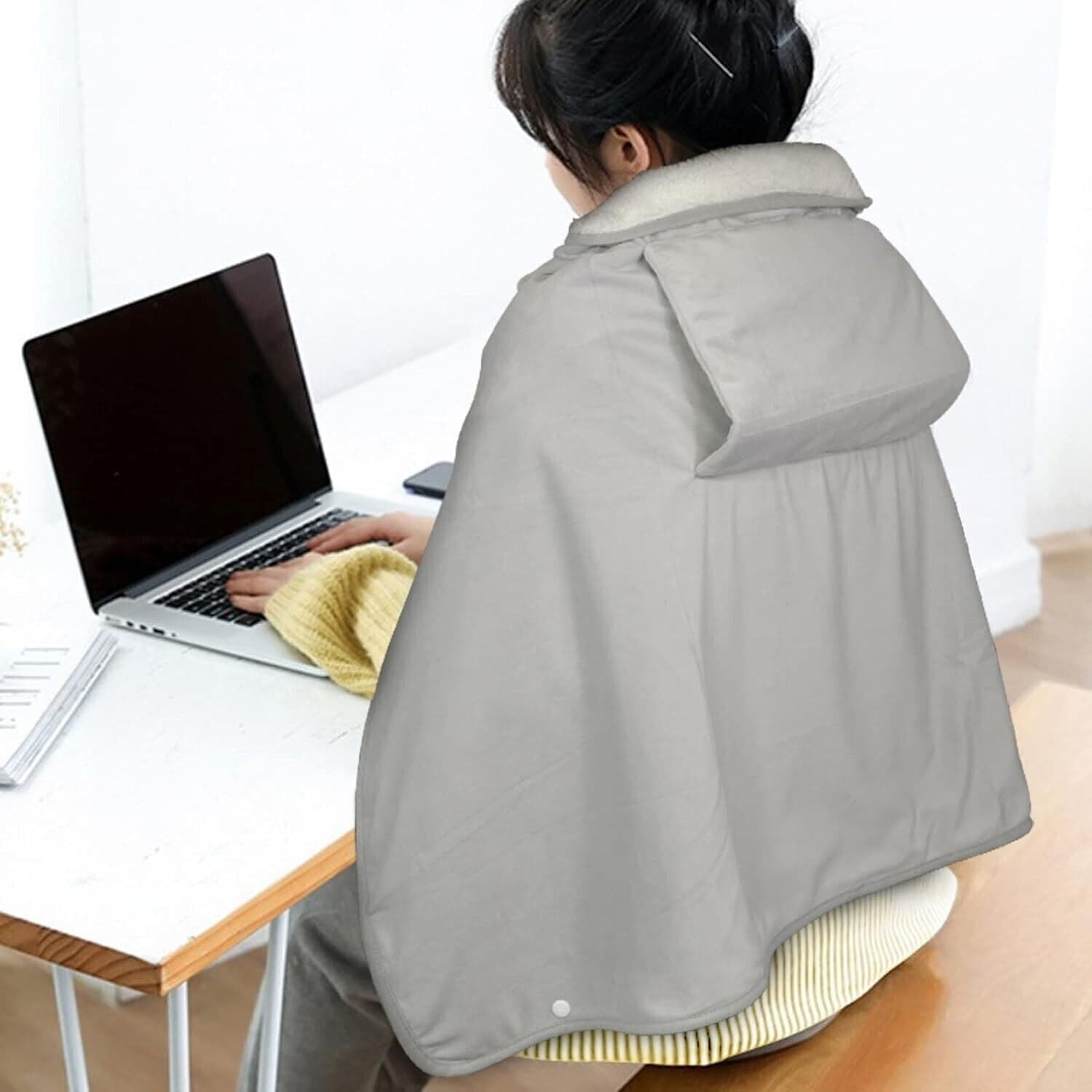 Coperta Calda Alimentata a USB, Scialle 108 x 70 cm Coperta Elettrica per tutto - 2