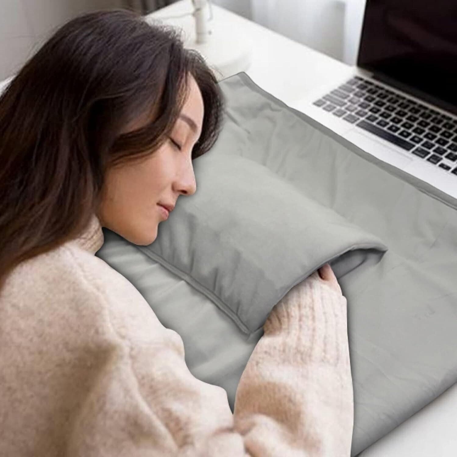 Coperta Calda Alimentata a USB, Scialle 108 x 70 cm Coperta Elettrica per tutto - 3