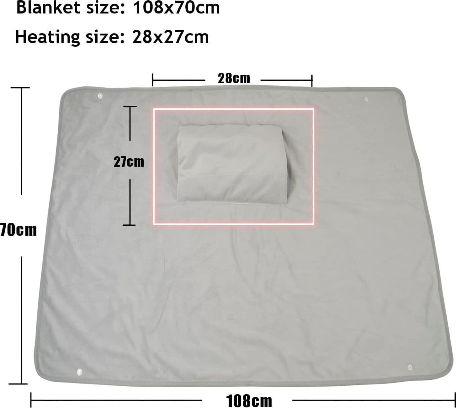 Coperta Calda Alimentata a USB, Scialle 108 x 70 cm Coperta Elettrica per tutto - 4
