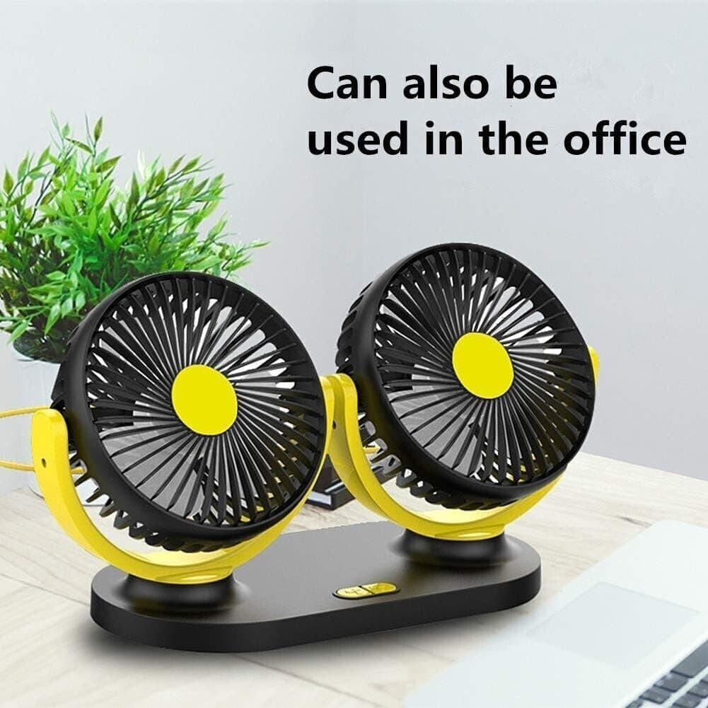 USB Mini Ventilatori 10 Volt Doppia Testa Ventola di Raffreddamento Ventilatore - 2