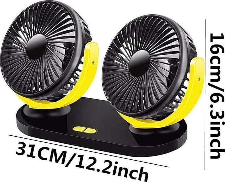 USB Mini Ventilatori 10 Volt Doppia Testa Ventola di Raffreddamento Ventilatore - 4