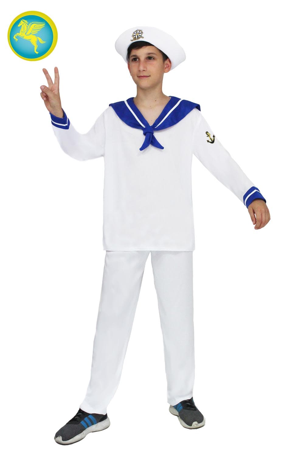 COSTUME CARNEVALE MARINAIO DA 3 A 12 ANNI - PEGASUS COD. 7122 - 2