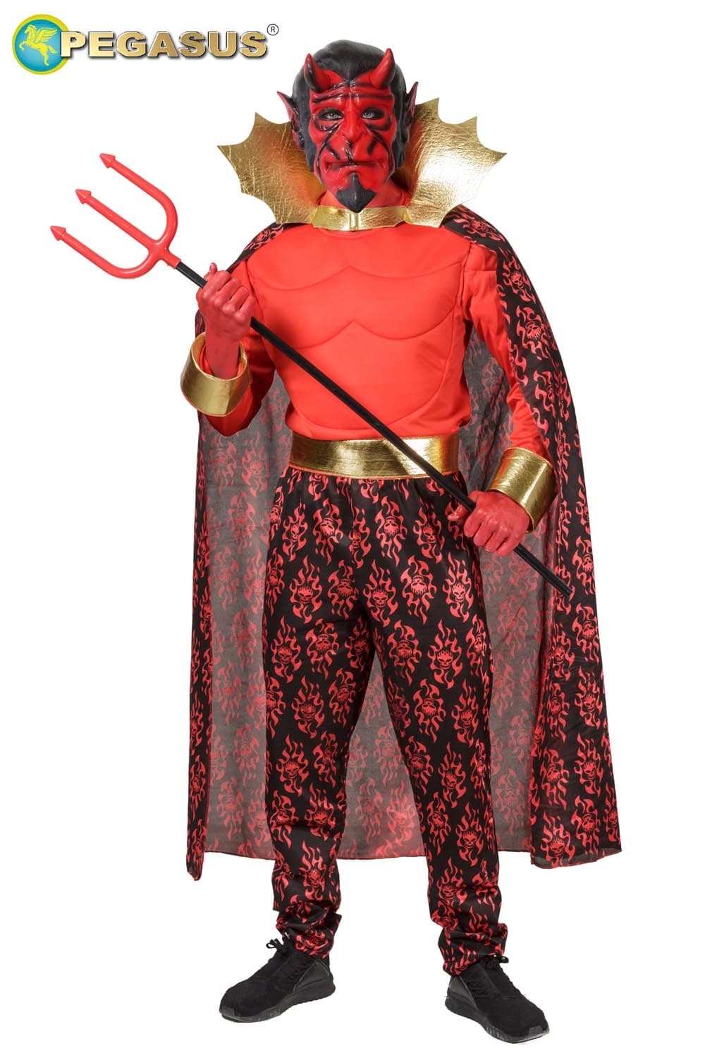 COSTUME CARNEVALE MEFISTO MUSCOLOSO ADULTO DALLA 44 ALLA 54 - PEGASUS H8528-A-1 - 3
