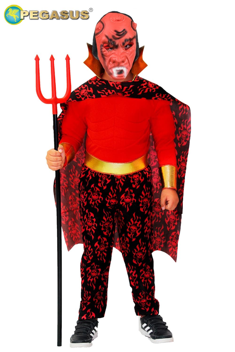 COSTUME CARNEVALE MEFISTO BAMBINO DA 7 ANNI A 12 ANNI - PEGASUS H8528-A-3 - 2