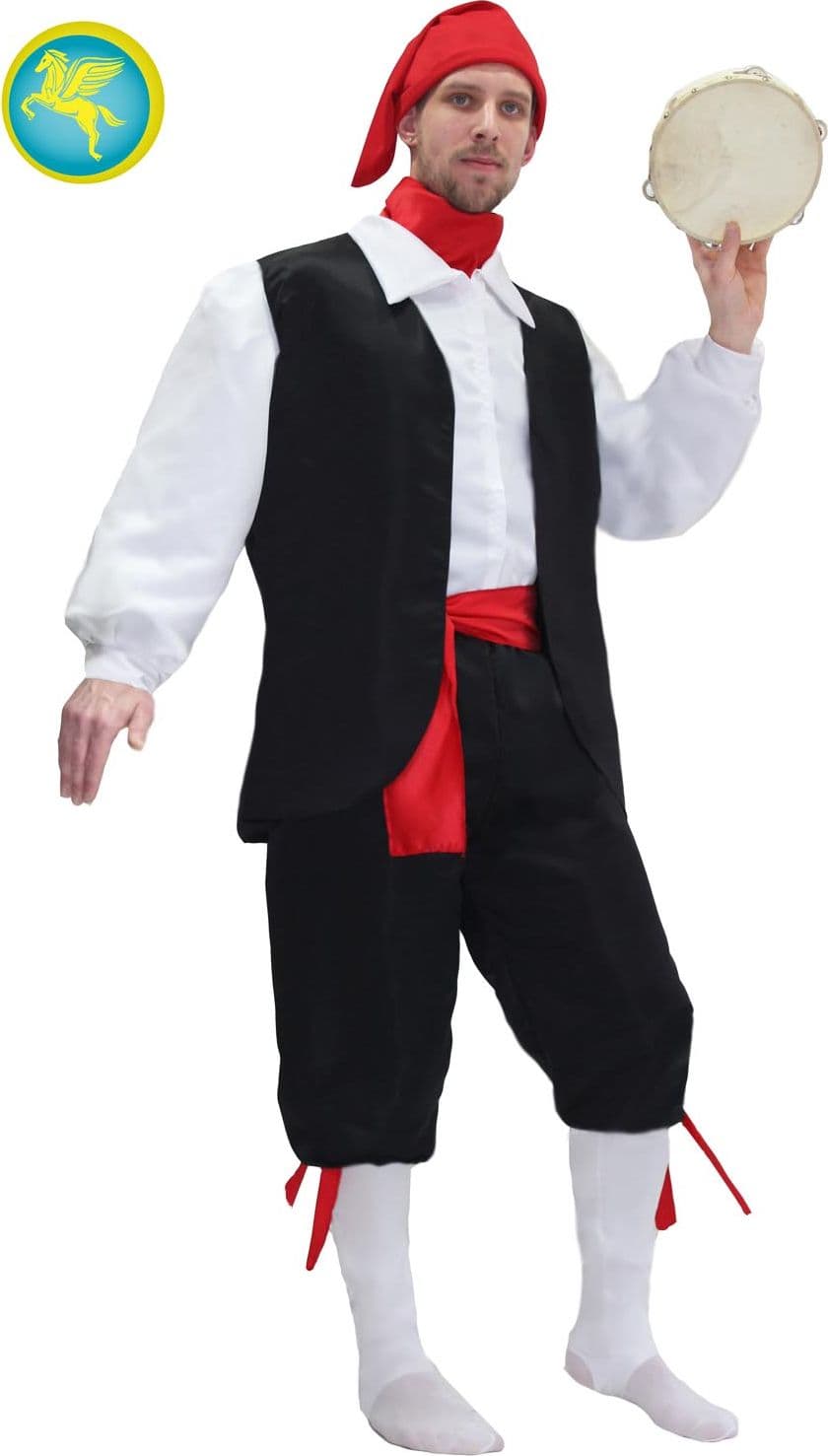 COSTUME CARNEVALE TARANTELLA UOMO DALLA M ALLA XL - PEGASUS 4026-A - 2