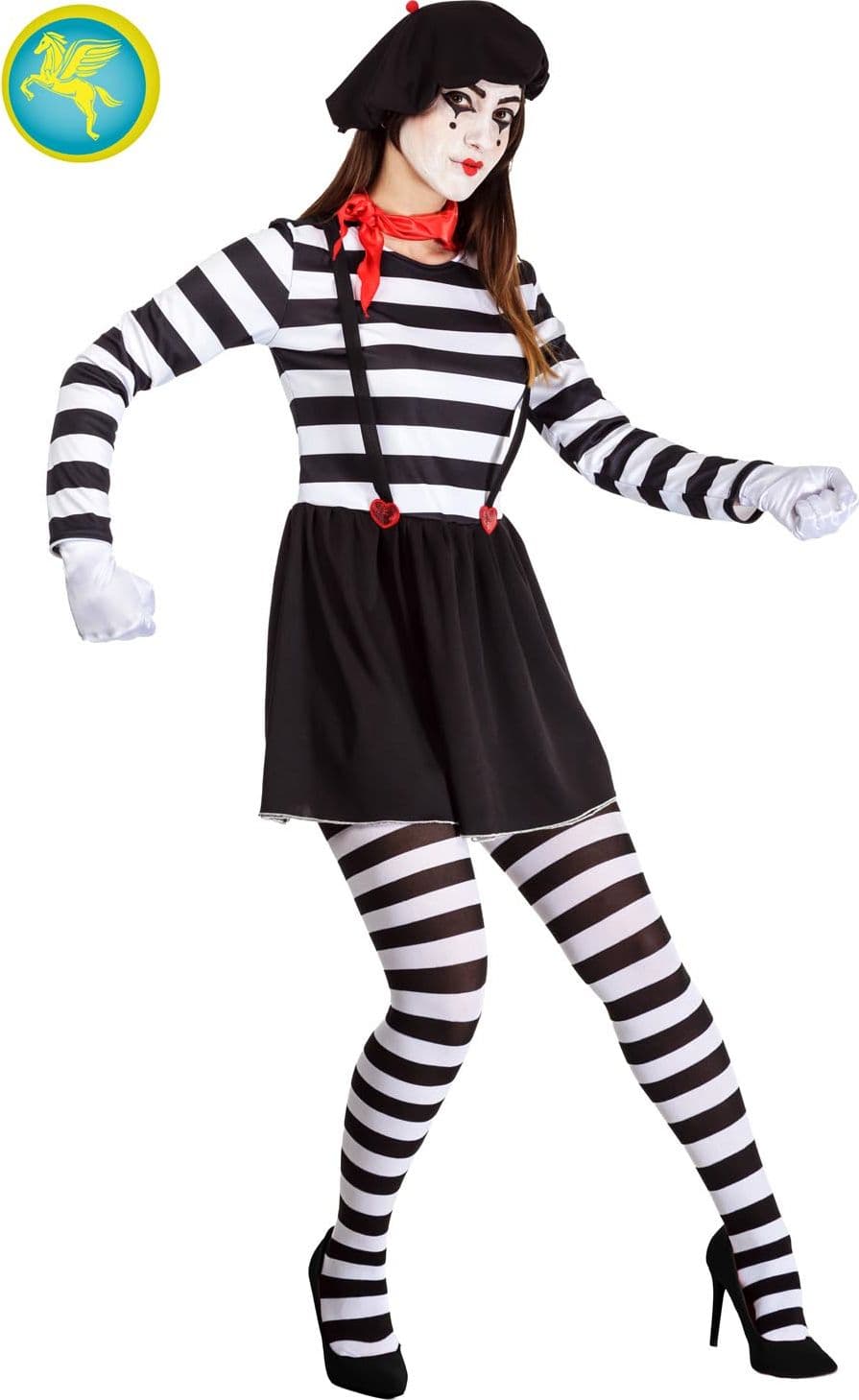 COSTUME CARNEVALE MIMO DONNA DALLA 42 ALLA 46 - PEGASUS 3049-A-1 - 3