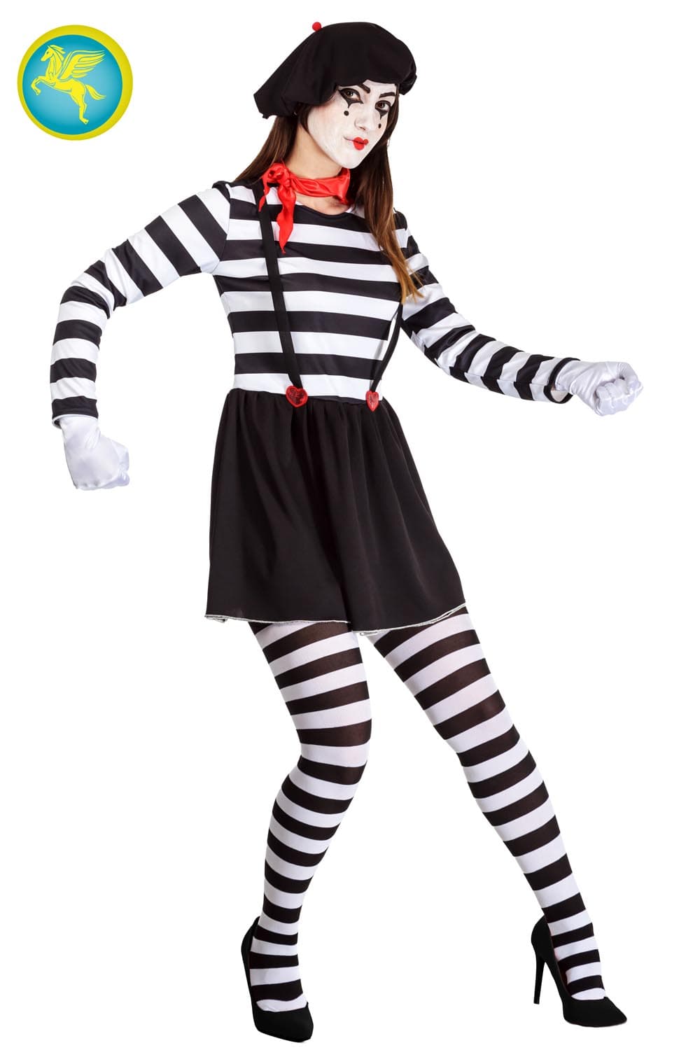 COSTUME CARNEVALE MIMO DONNA DALLA 42 ALLA 46 - PEGASUS 3049-A-1 - 3