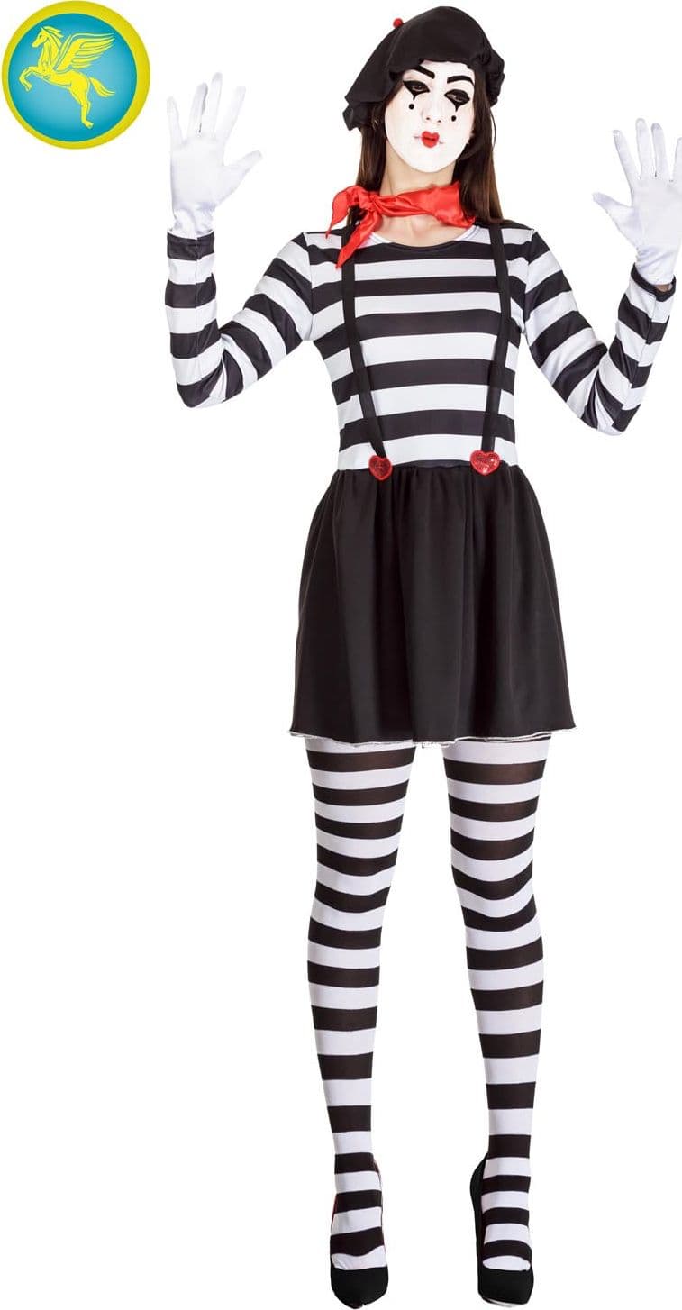 COSTUME CARNEVALE MIMO DONNA DALLA 42 ALLA 46 - PEGASUS 3049-A-1 - 2