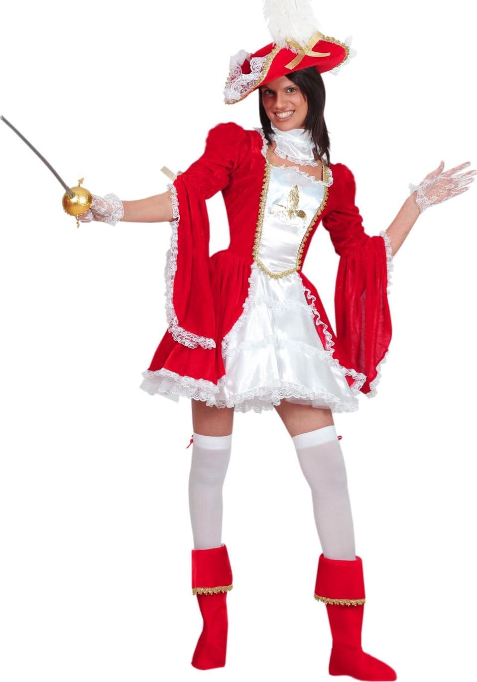 COSTUME CARNEVALE LADY MOSCHETTIERE DONNA DALLA 42 ALLA 46 - PEGASUS 4035 - 2