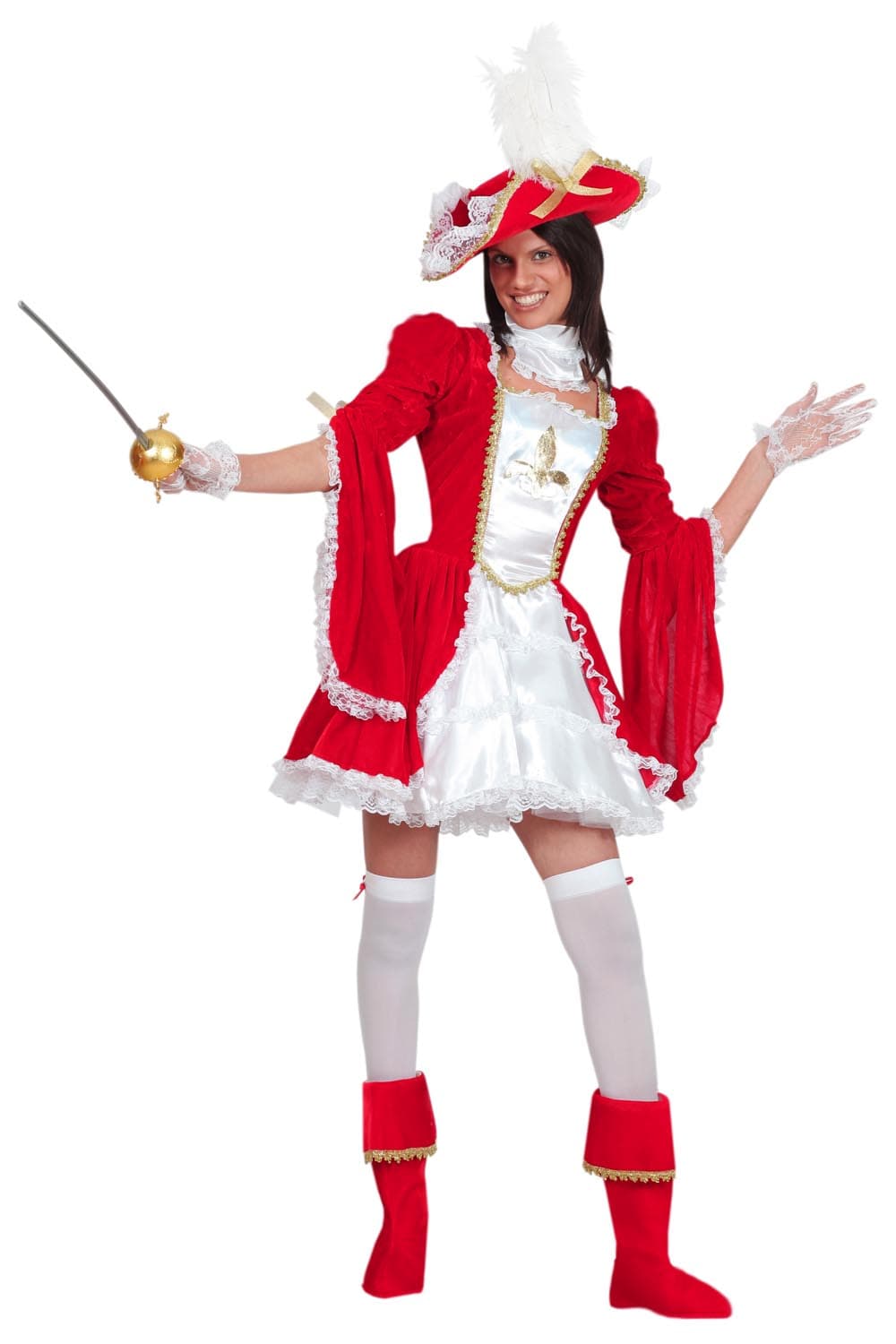 COSTUME CARNEVALE LADY MOSCHETTIERE DONNA DALLA 42 ALLA 46 - PEGASUS 4035 - 2