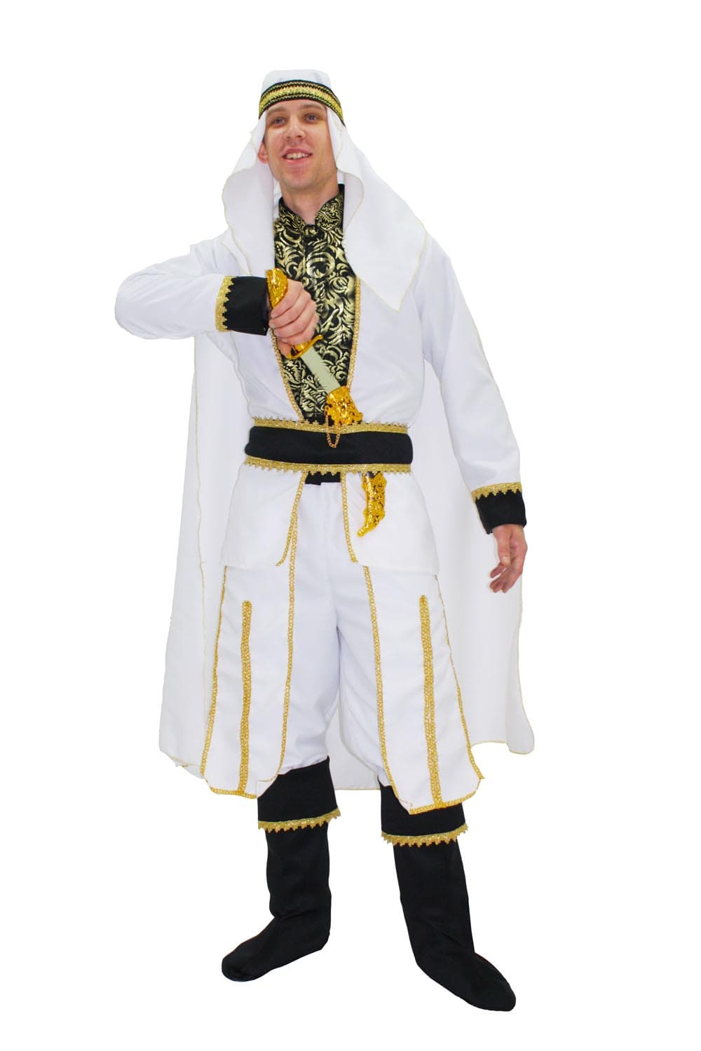 COSTUME CARNEVALE PRINCIPE ALI' UOMO DALLA 44 ALLA 54 - PEGASUS 4139 - 2