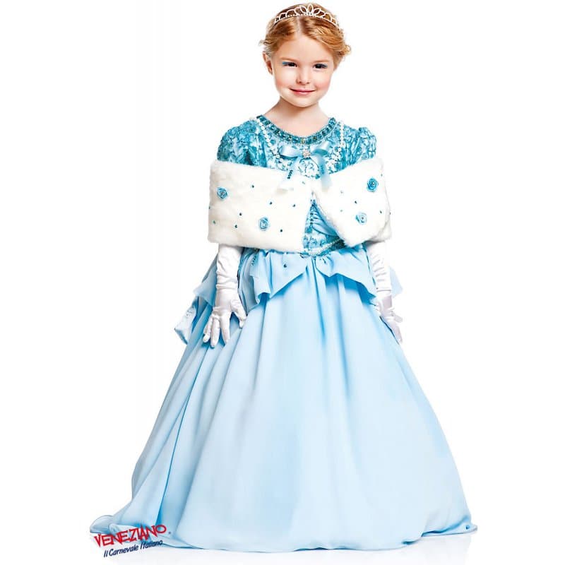 Costume carnevale principessa al ballo prestige da 7 a 10 anni - Veneziano 50583 - 2