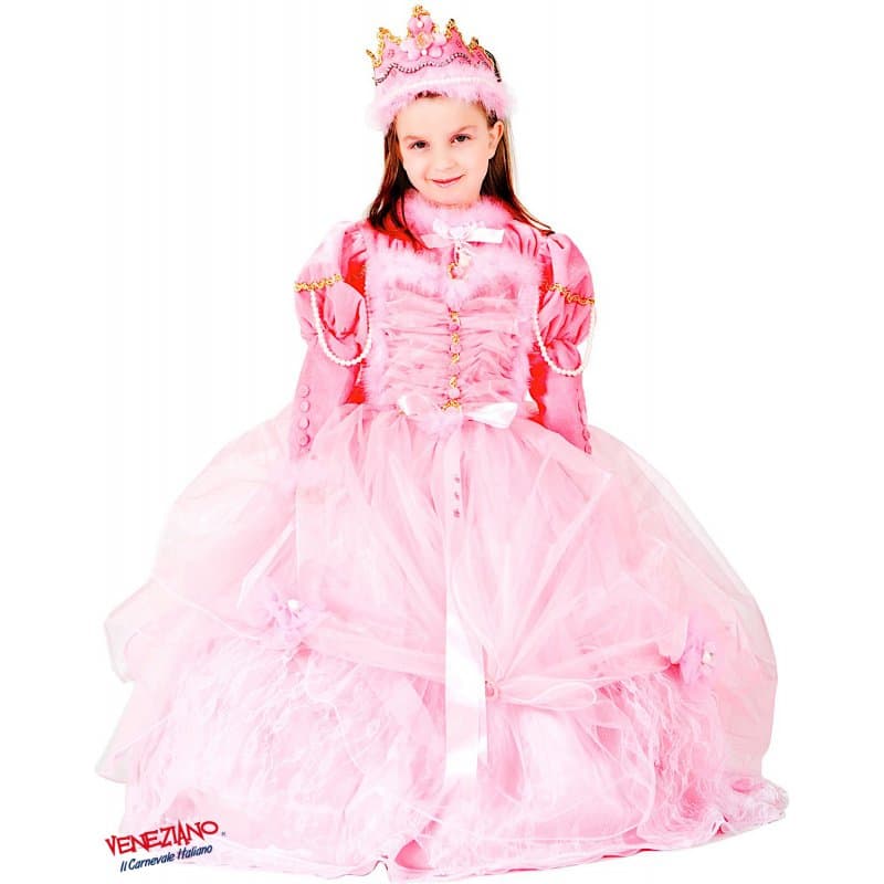 Costume carnevale principessa al ballo lusso da 7 a 10 anni - veneziano 8917 - 3