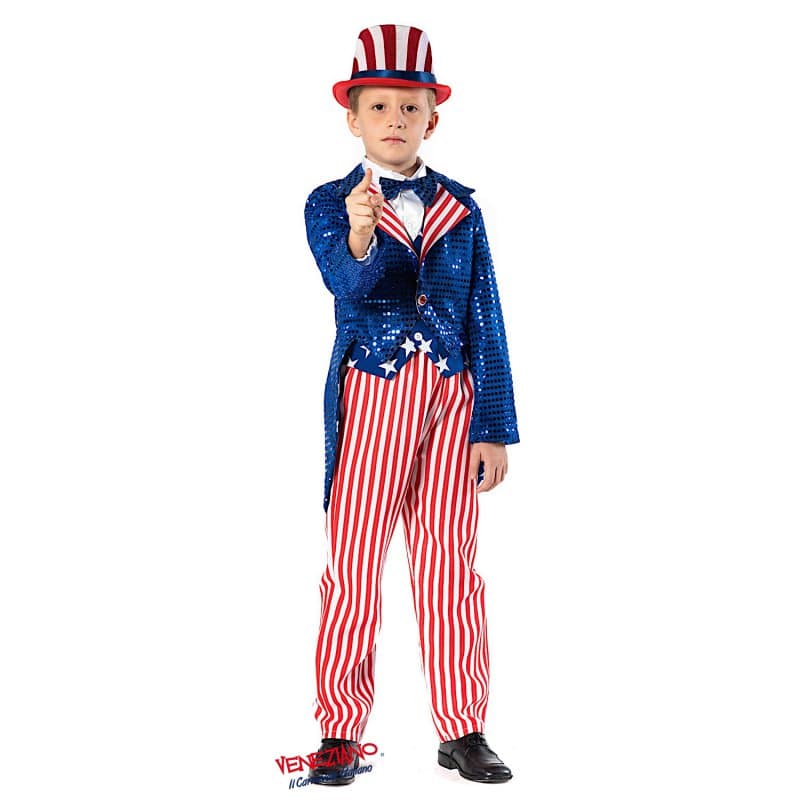 Costume carnevale zio sam da 7 a 10 anni - veneziano 51126 - 3