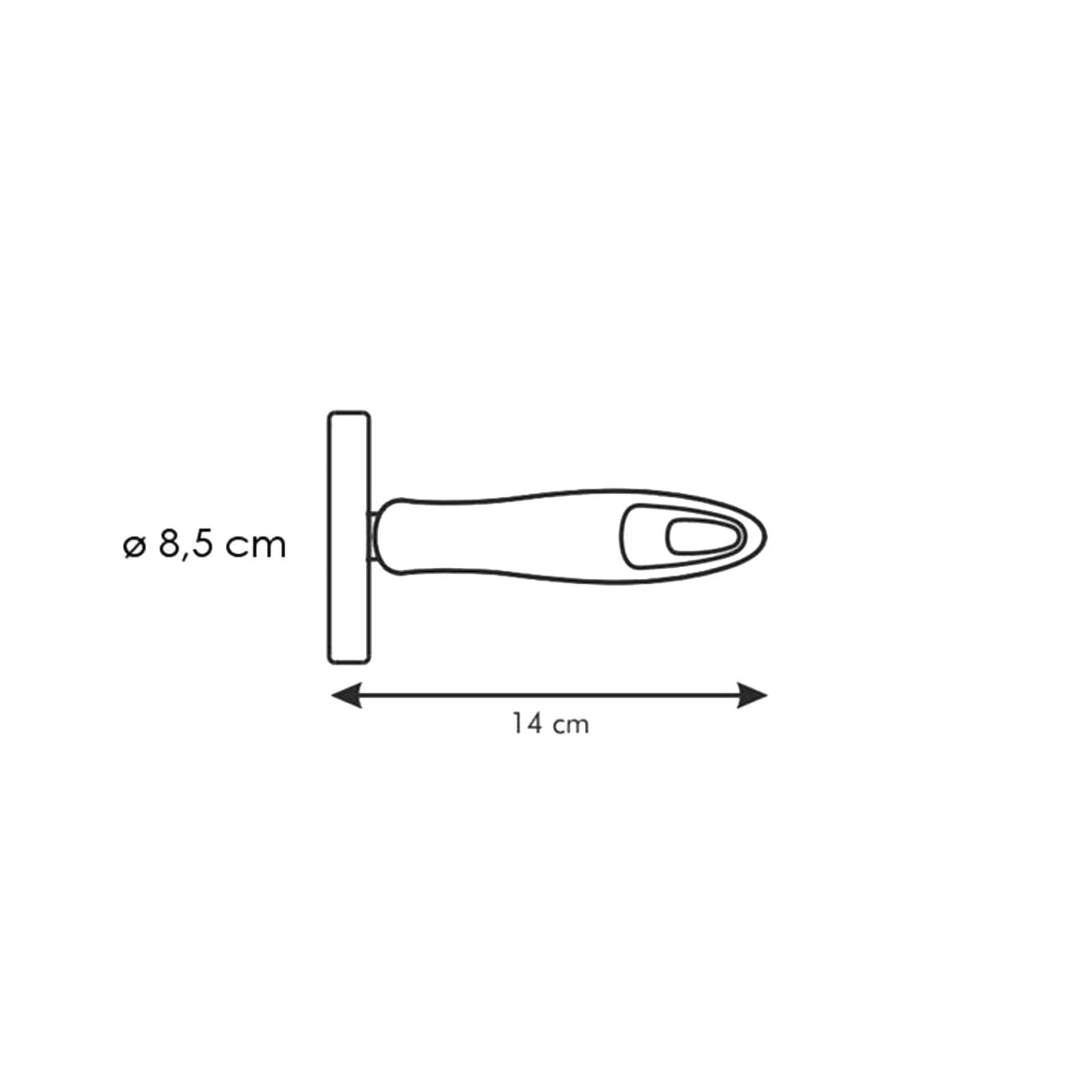 Batticarne con impugnatura a pugno linea "Presto" ø 8,5 cm in acciaio Inox - 2