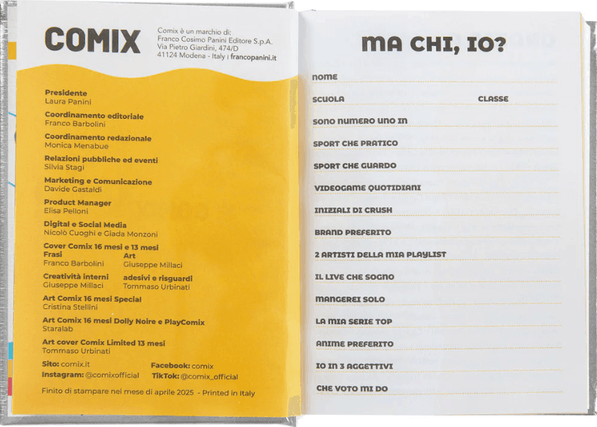 Comix Special - Agenda 16 Mesi Mini 2025/26 - Giornaliera Argento e Rosa - 4