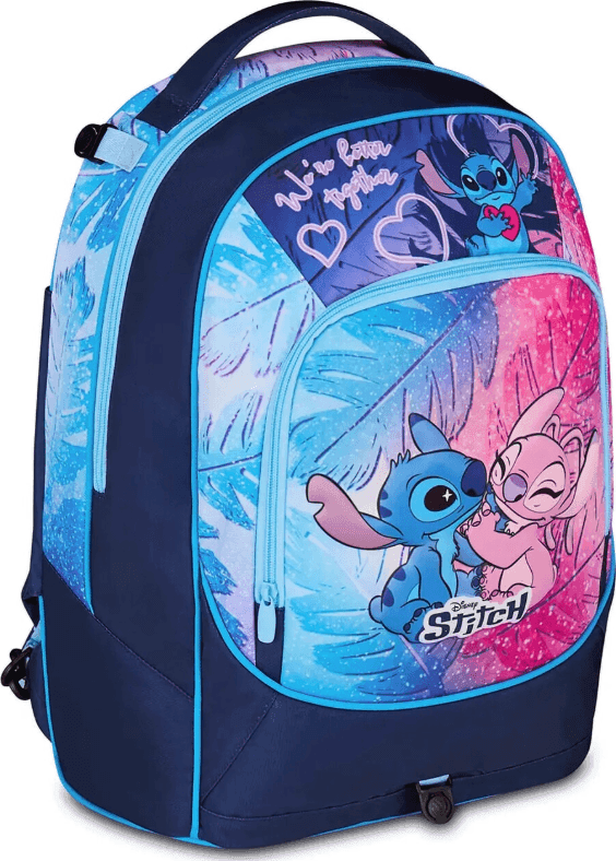 Seven - Zaino scuola trolley staccabile 3 Ruote 3WD - Lilo & Stitch - 4