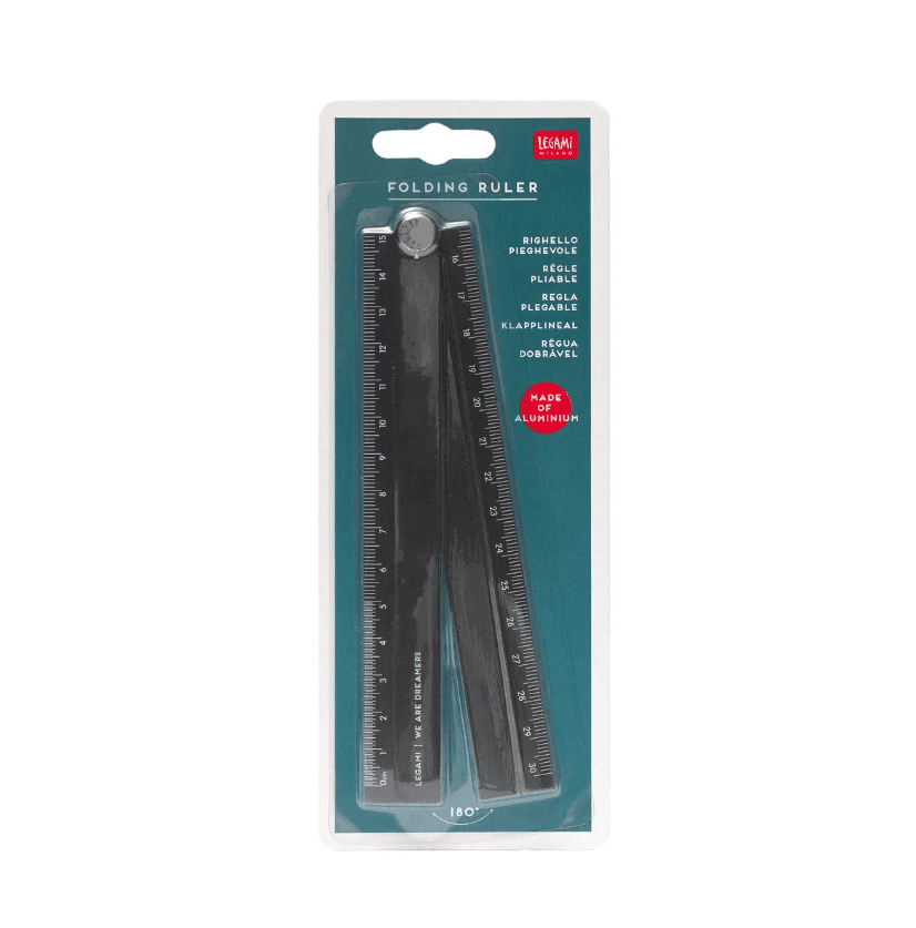 Legami - Righello Pieghevole in Alluminio, Doppio Utilizzo: Misurazione in Centimetri 30 cm e in Gradi 180° (VFR0002) - 3