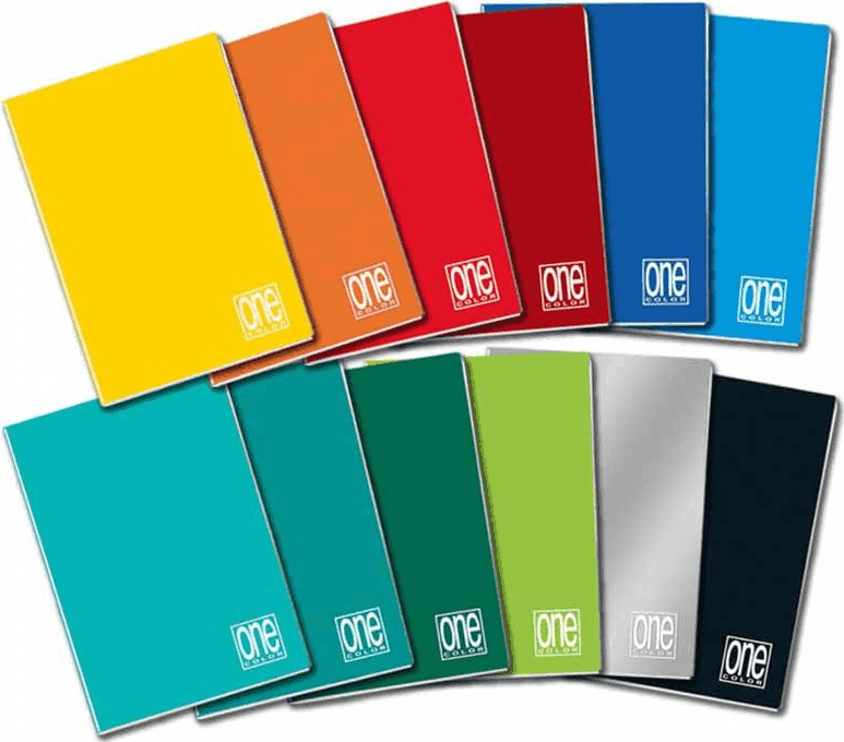 Blasetti - Quaderno a righe A5 Blasetti One Color colori assortiti - rigatura 1R (righe medie e superiori) - 20 fogli
