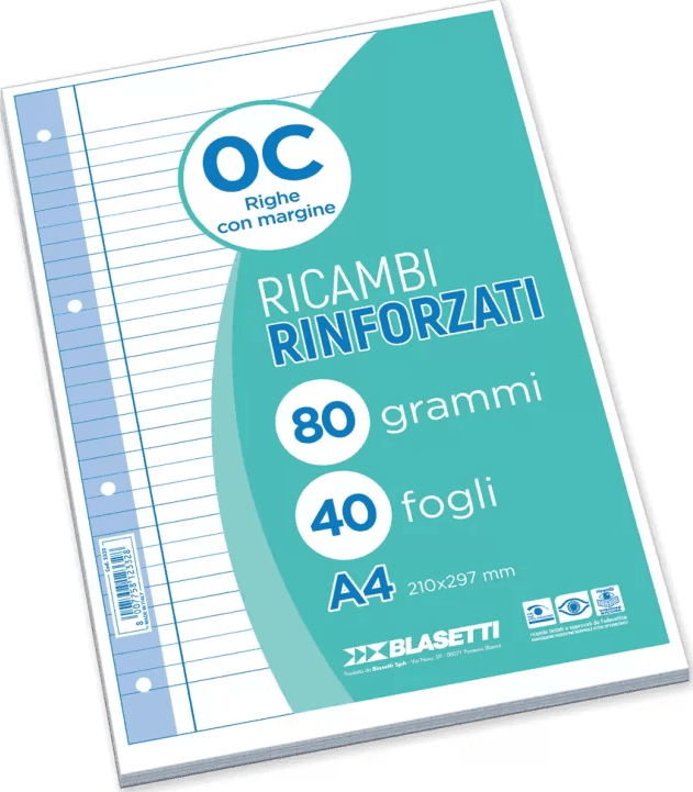 Blasetti - Ricambi Rinforzati A4 80 Gr 40fg Rigatura OC