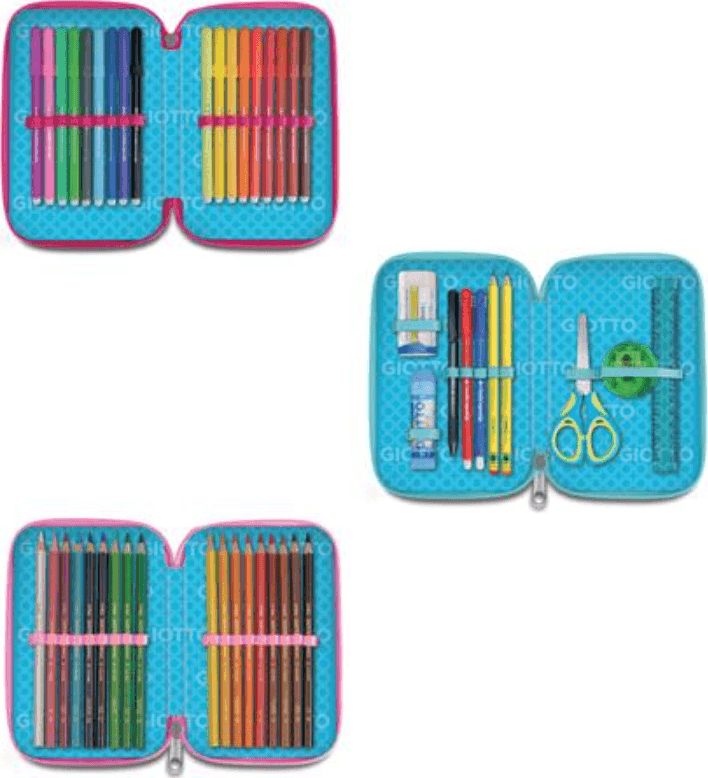 Giotto - Astuccio 3 zip con corredo Stilnovo 18+18+10 - 2