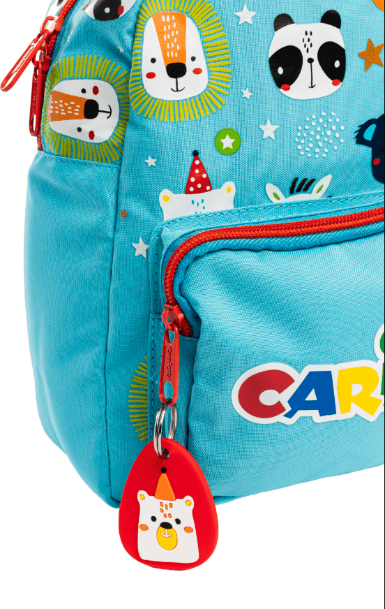 Carioca - Zainetto Tondo Animal Blu CM 28x23x11 (412501) - 4