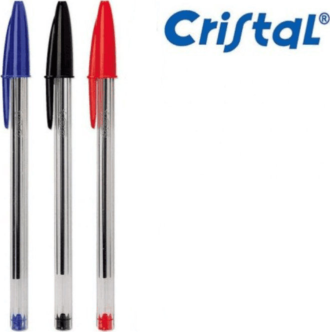 Bic - Penna Cristal Original a sfera, 1 mm, Fusto traslucido Nera - 4
