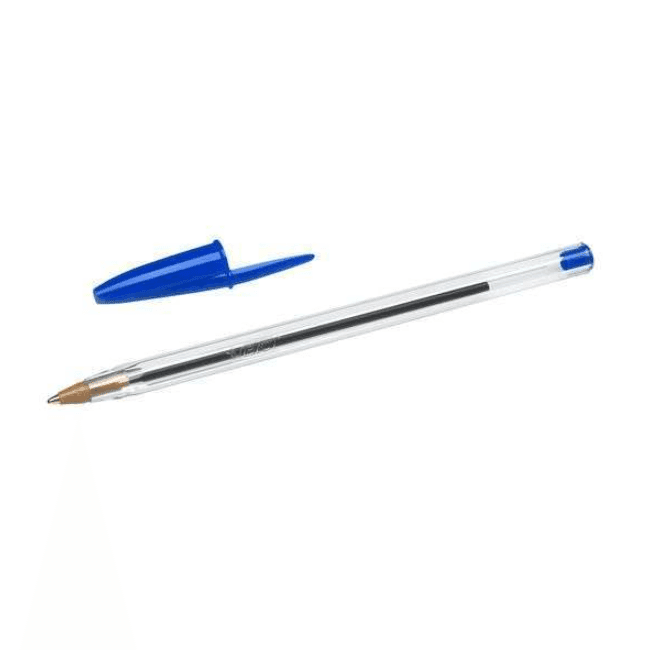Bic - Penna Cristal Original a sfera, 1 mm, Fusto traslucido Blu - 2