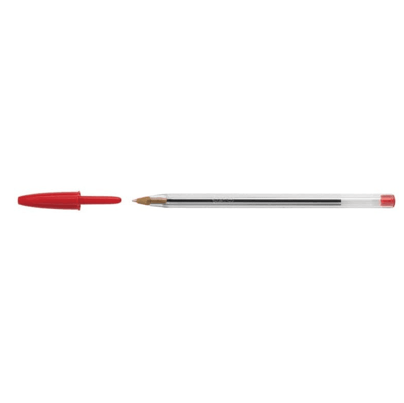 Bic - Penna Cristal Original a sfera, 1 mm, Fusto traslucido Rosso - 2