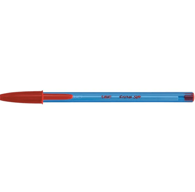 Bic - Penna a Sfera Cristal Soft Punta Media da 1.2 mm Rosso - 3