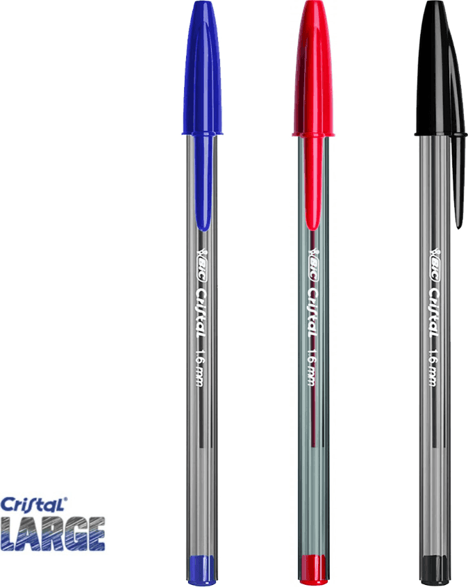 Bic - Penna a sfera Cristal Large 1.6mm conf. 50 pz Nero - 2