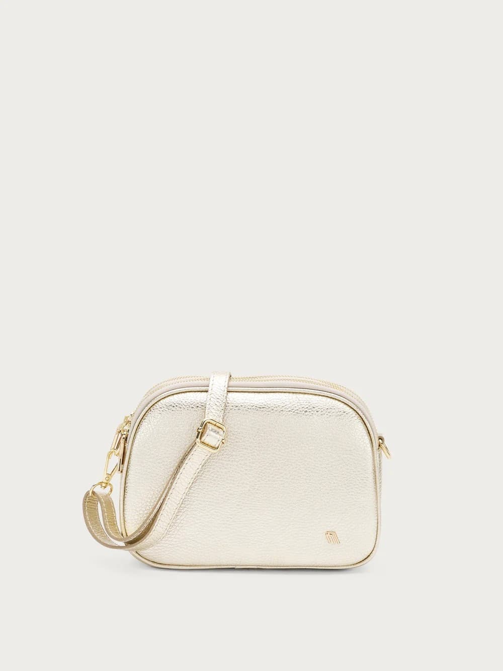 Frau borsa donna media laminato platino B366 - 3