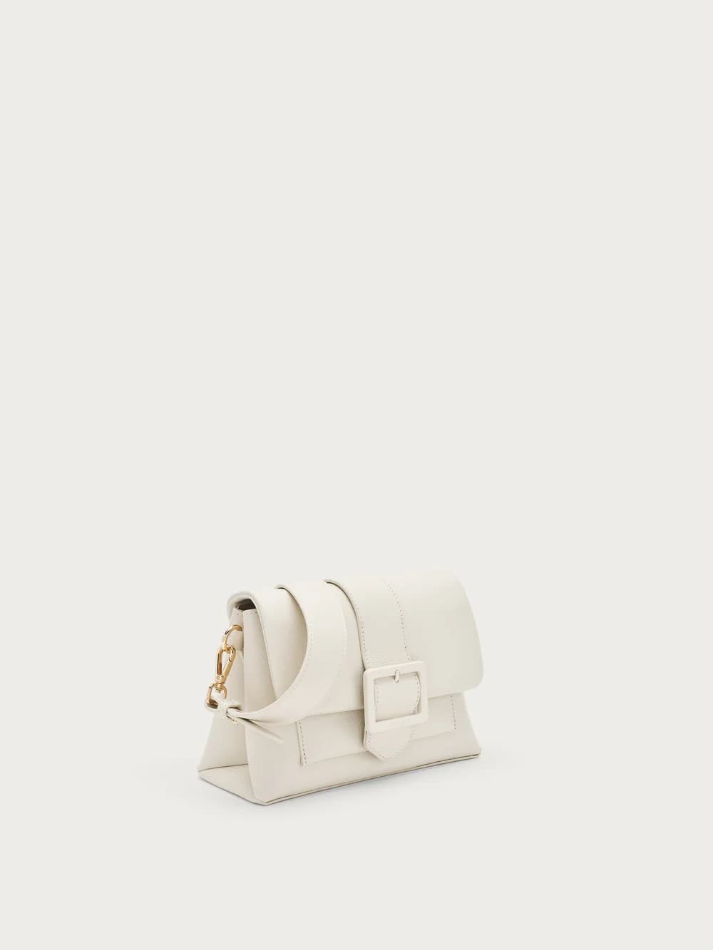 Frau borsa in microfibra con fibbia off white B975 - 2