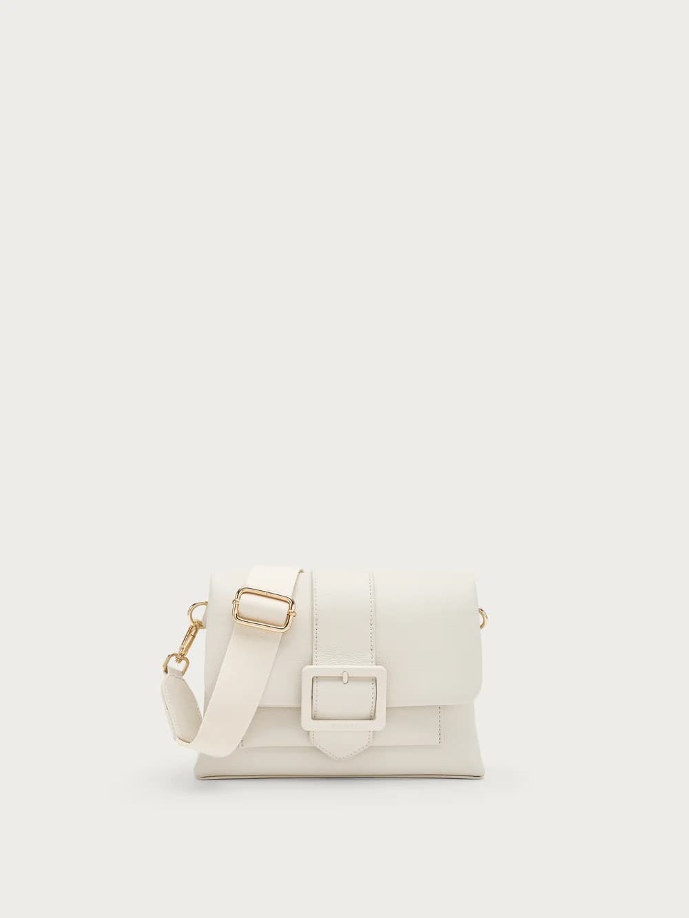 Frau borsa in microfibra con fibbia off white B975 - 3