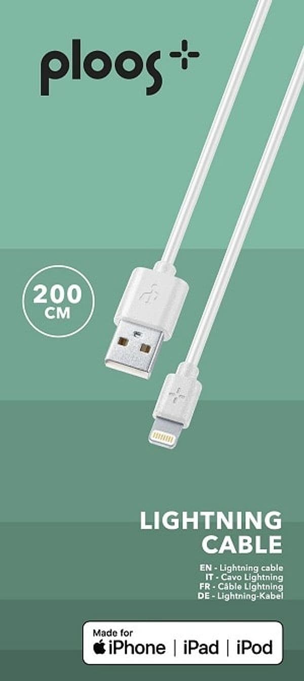 cavo dati 200cm usb / lightning bianco