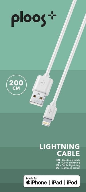 cavo dati 200cm usb / lightning bianco