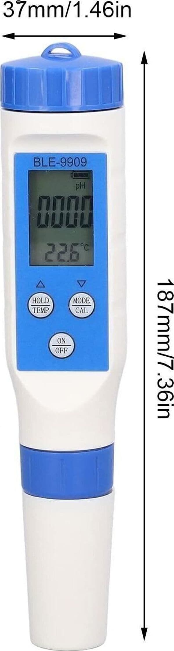 TOPINCN Misuratore per Test dell'Acqua 5 in 1, Penna Bluetooth5.2 PH TDS EC - 4
