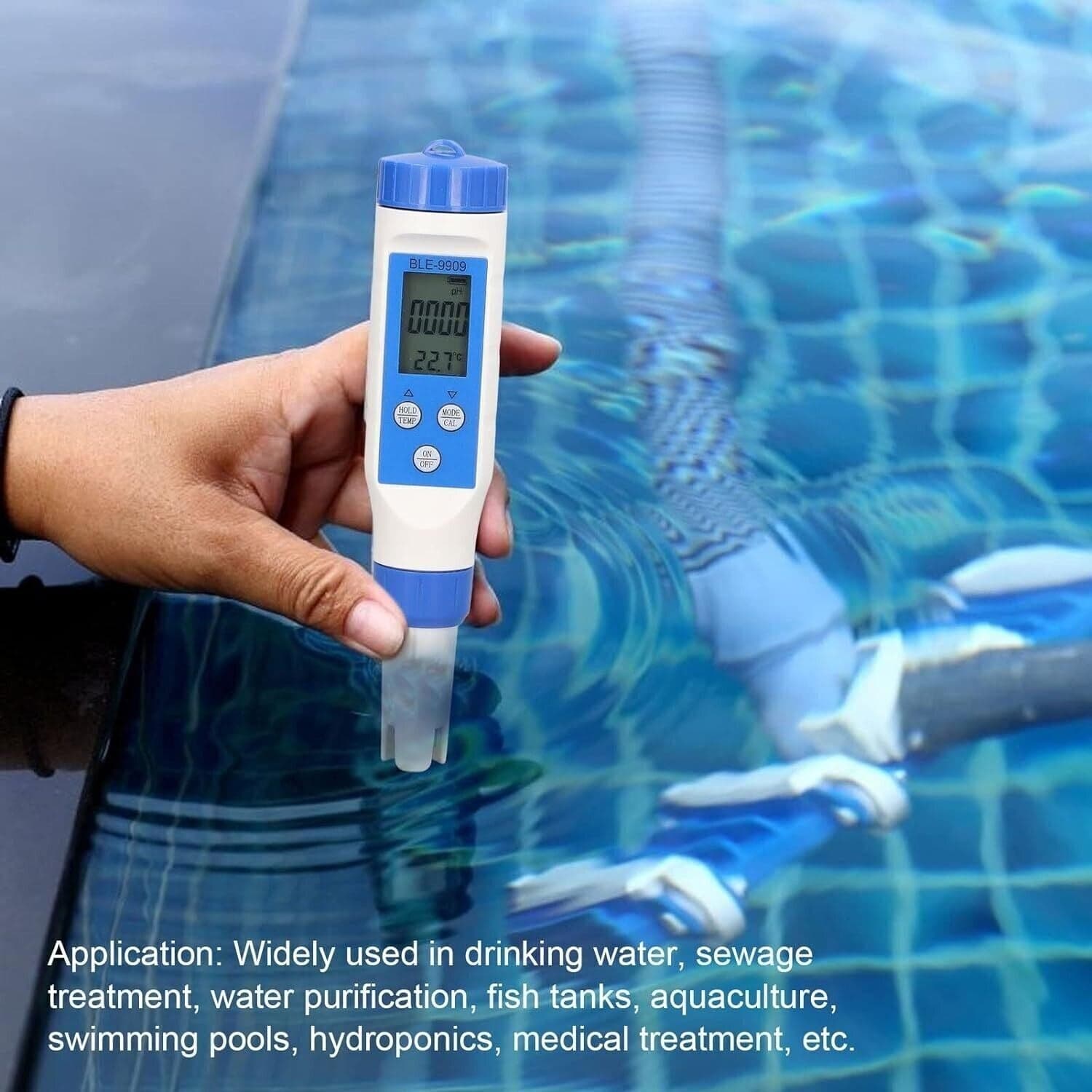 TOPINCN Misuratore per Test dell'Acqua 5 in 1, Penna Bluetooth5.2 PH TDS EC - 7