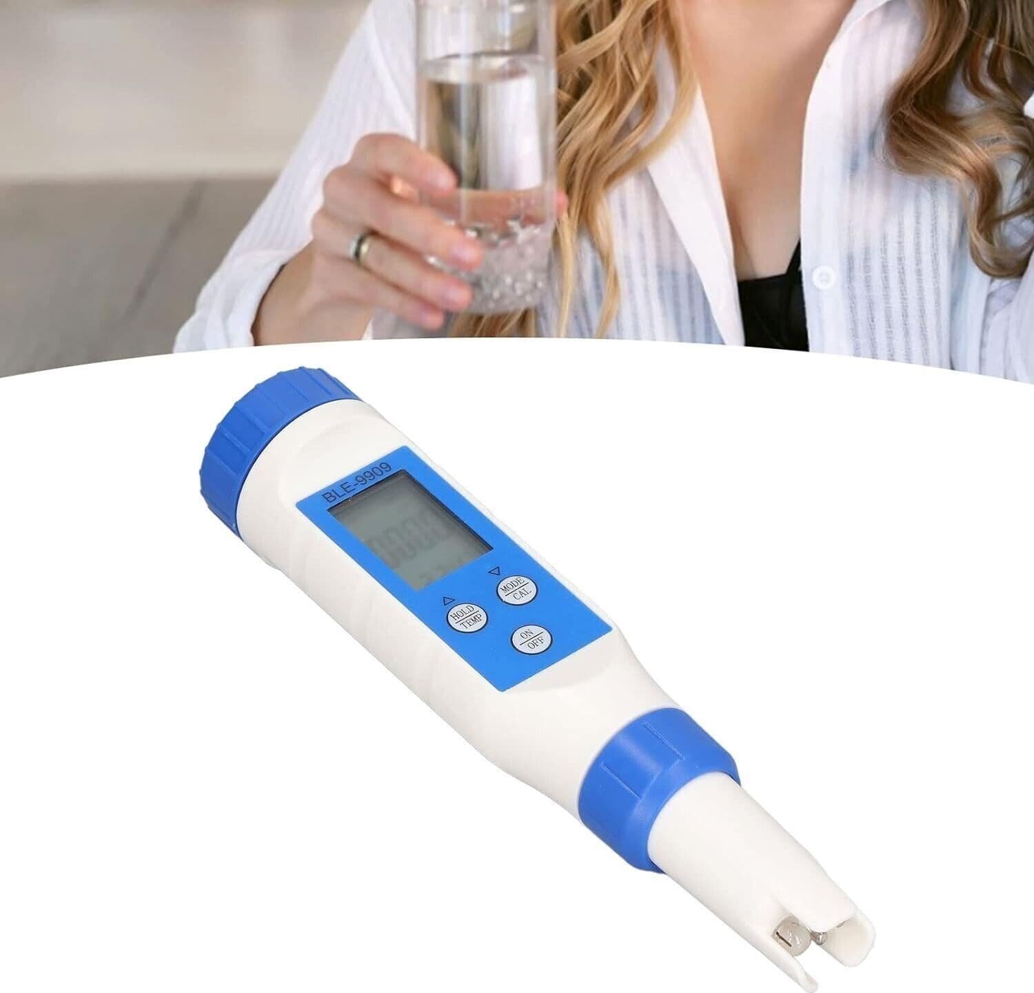 TOPINCN Misuratore per Test dell'Acqua 5 in 1, Penna Bluetooth5.2 PH TDS EC - 10
