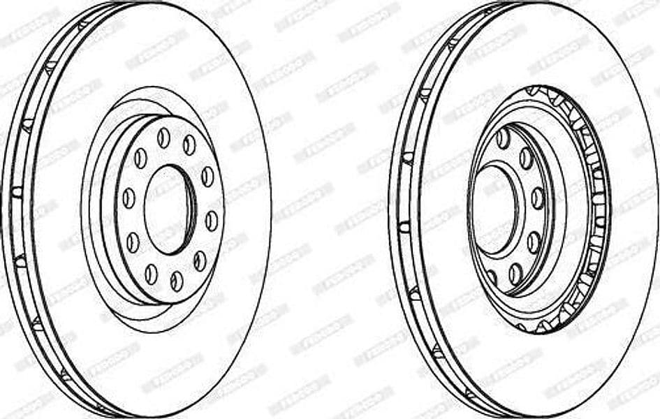 FERODO PREMIER DDF1166C Disco freno per Audi A4 A6 Allroad C5 - 2