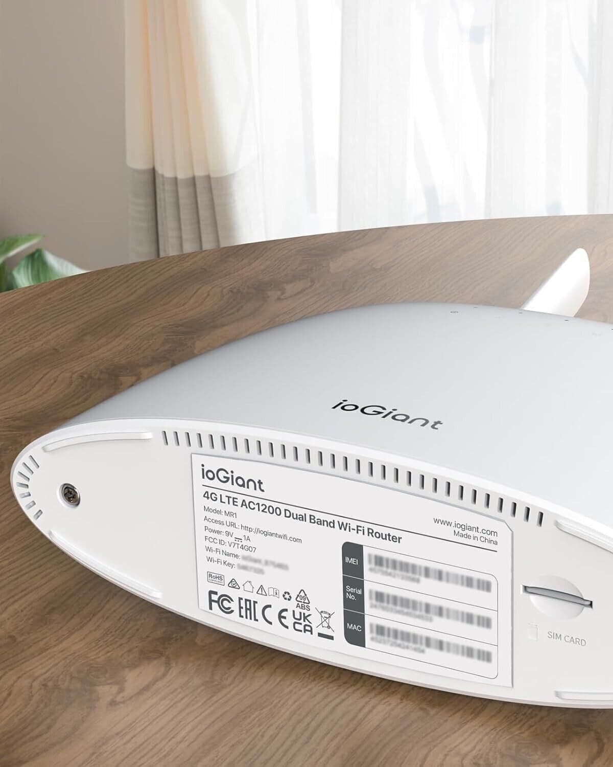 ioGiant Router 4G LTE con Sim, AC1200 Wi-Fi Dual-Band, Senza configurazione - 3